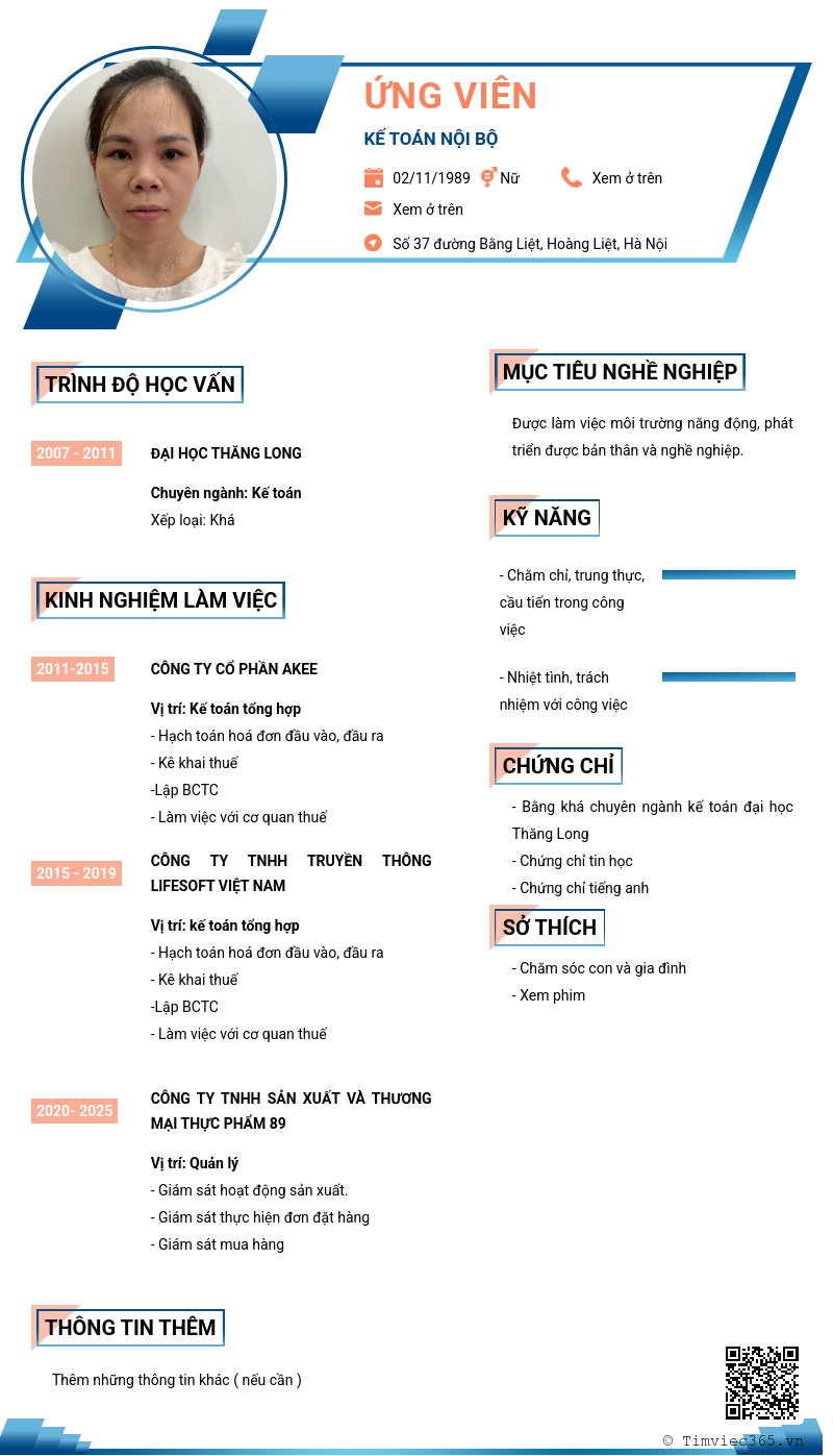 CV ứng viên