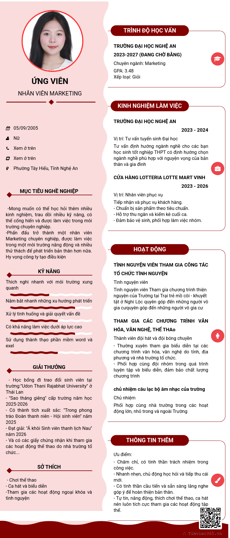 CV ứng viên