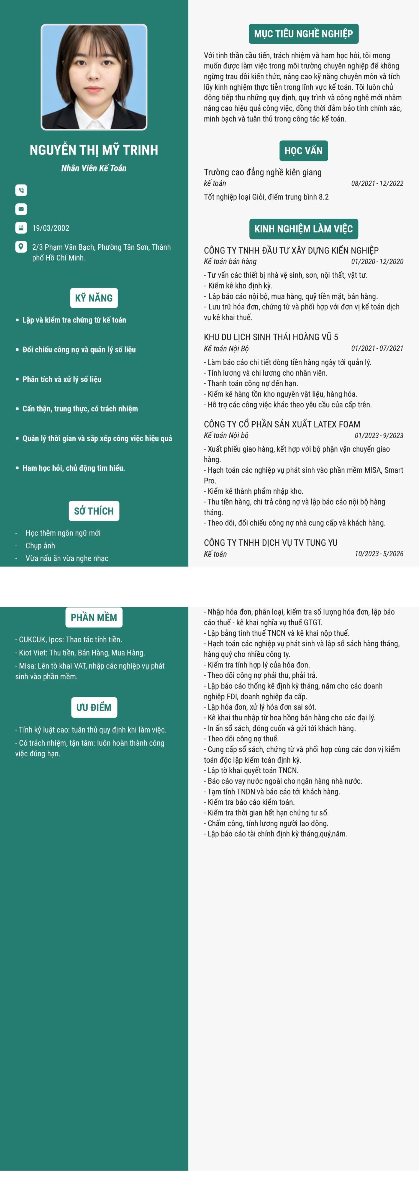 CV ứng viên