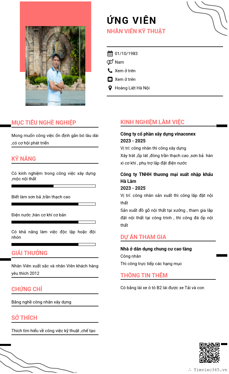 CV ứng viên
