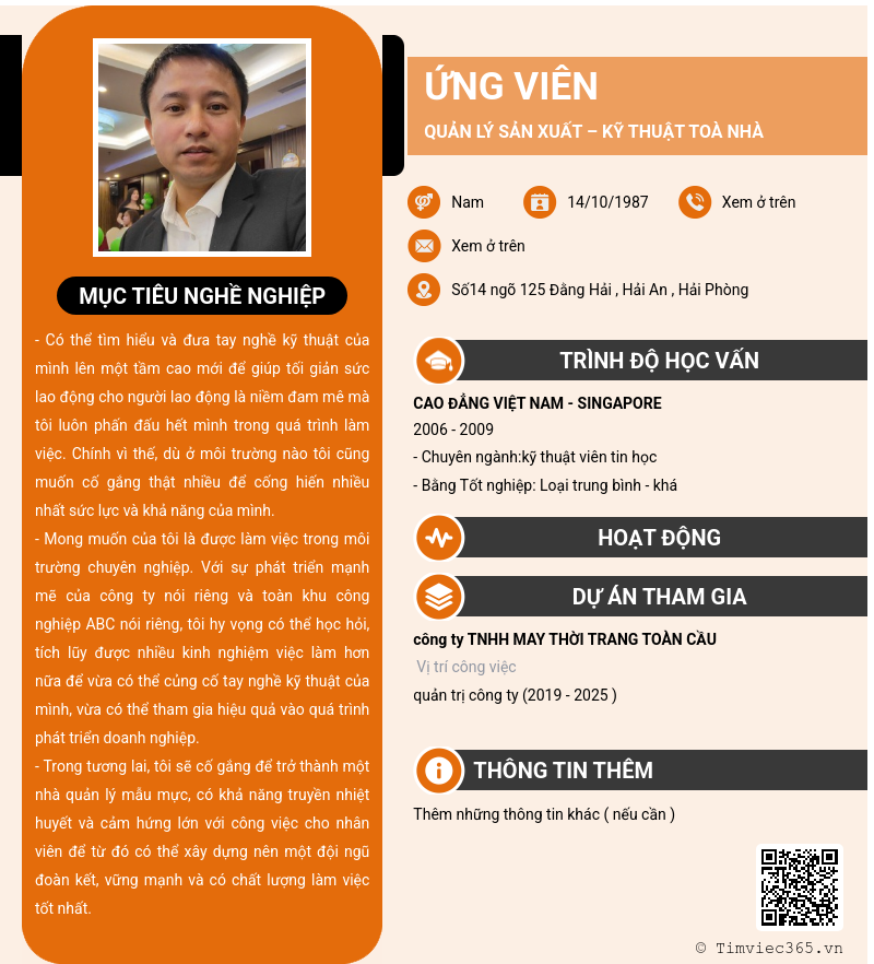 CV ứng viên