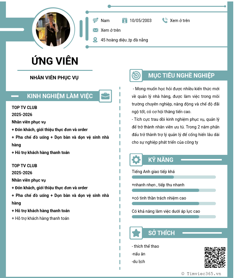 CV ứng viên