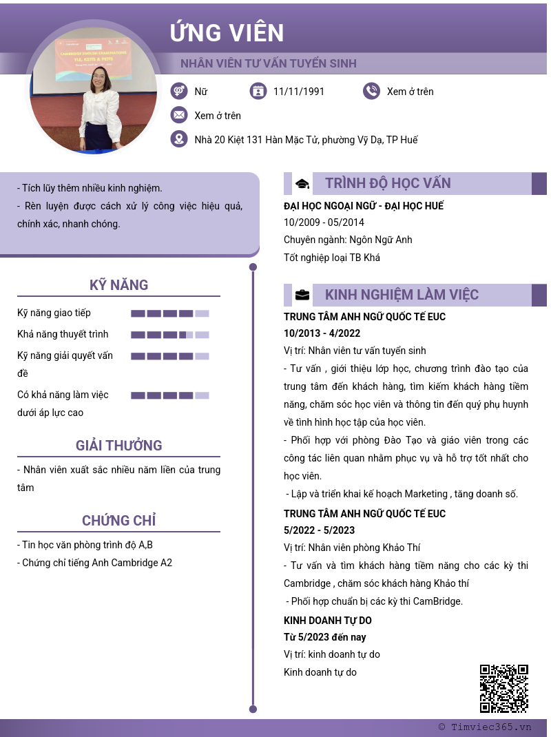 CV ứng viên