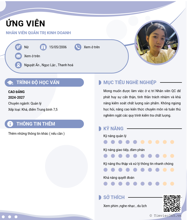 CV ứng viên