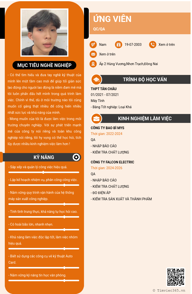 CV ứng viên