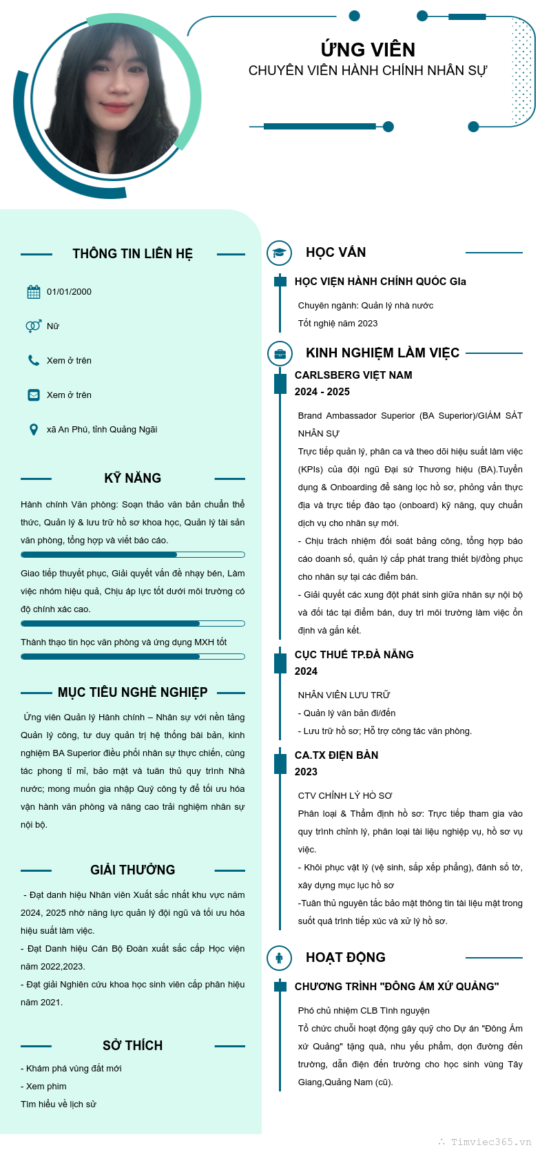 CV ứng viên