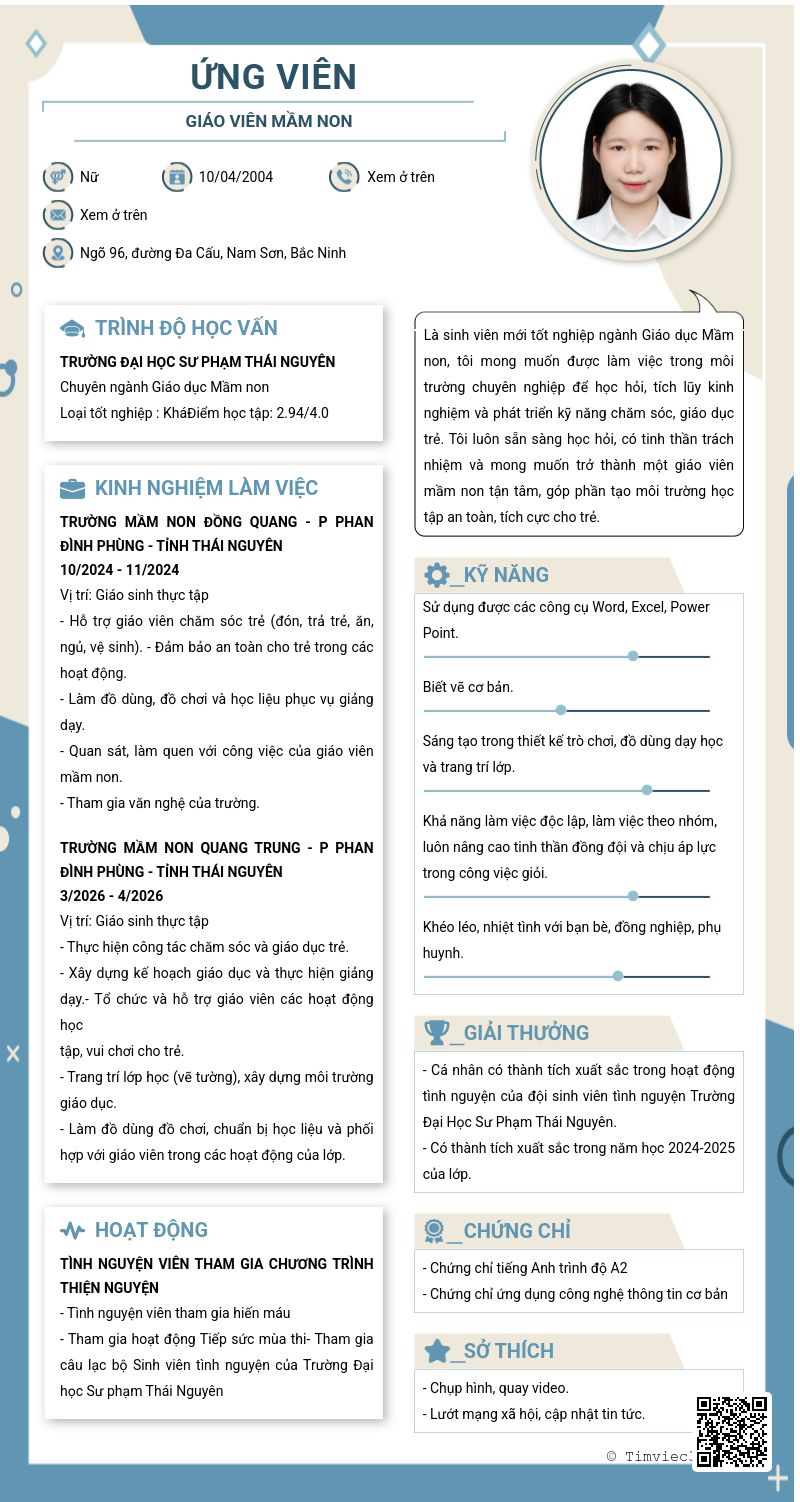CV ứng viên