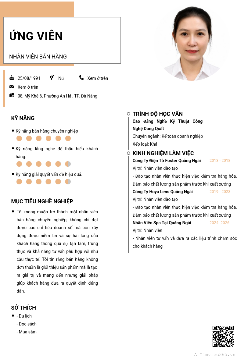 CV ứng viên