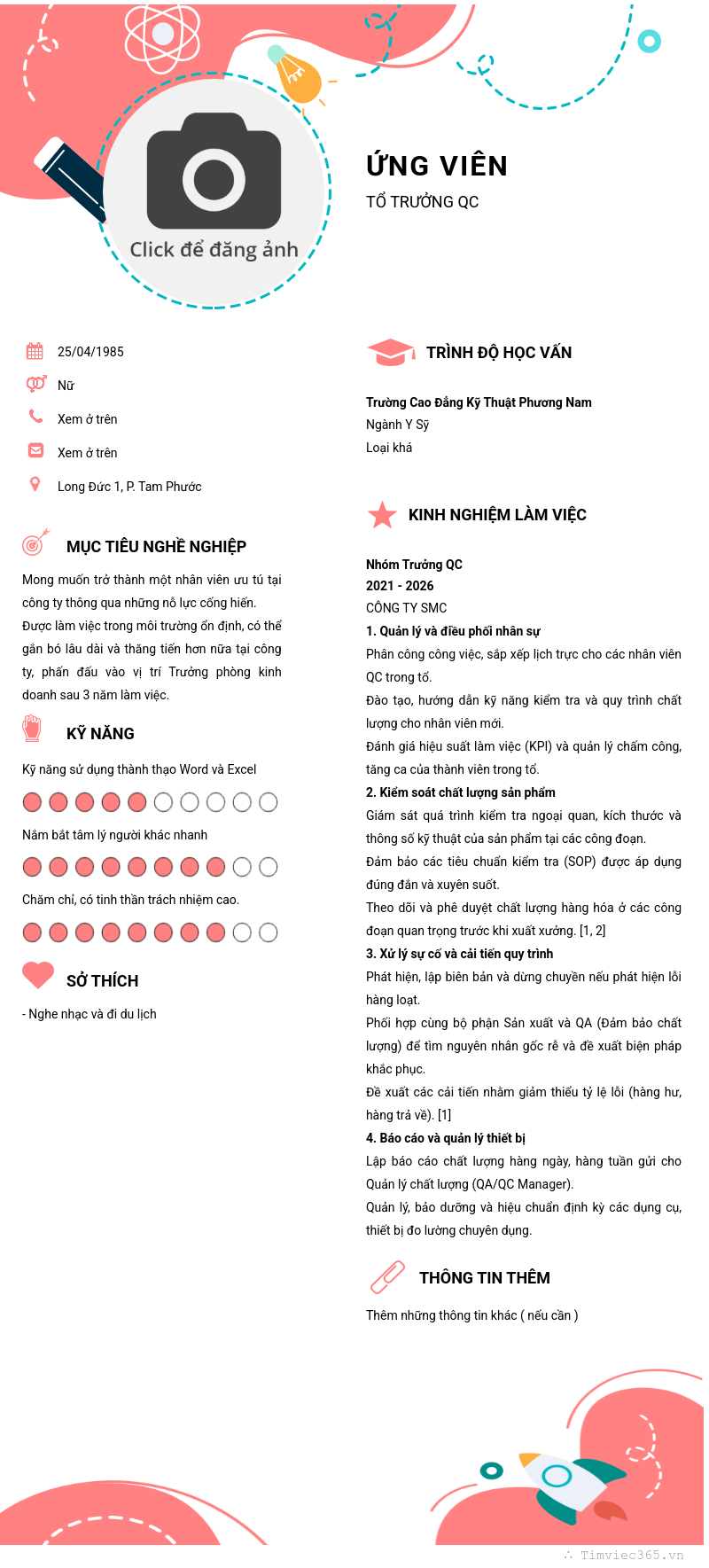 CV ứng viên