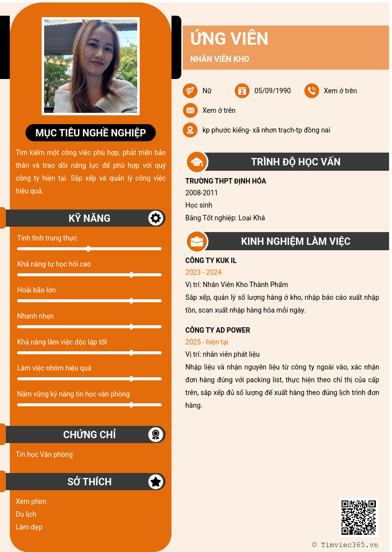 CV ứng viên