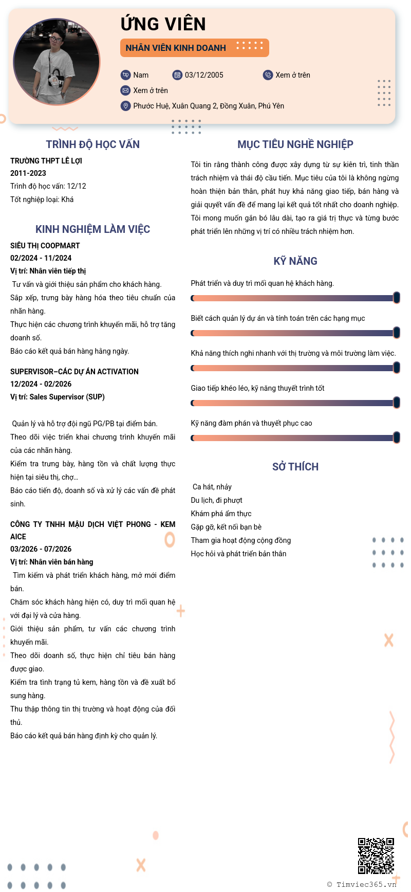 CV ứng viên