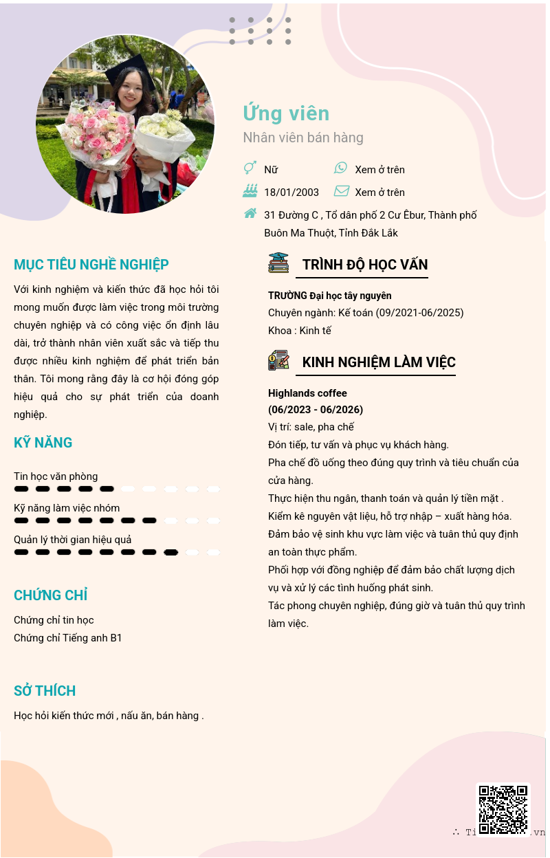 CV ứng viên