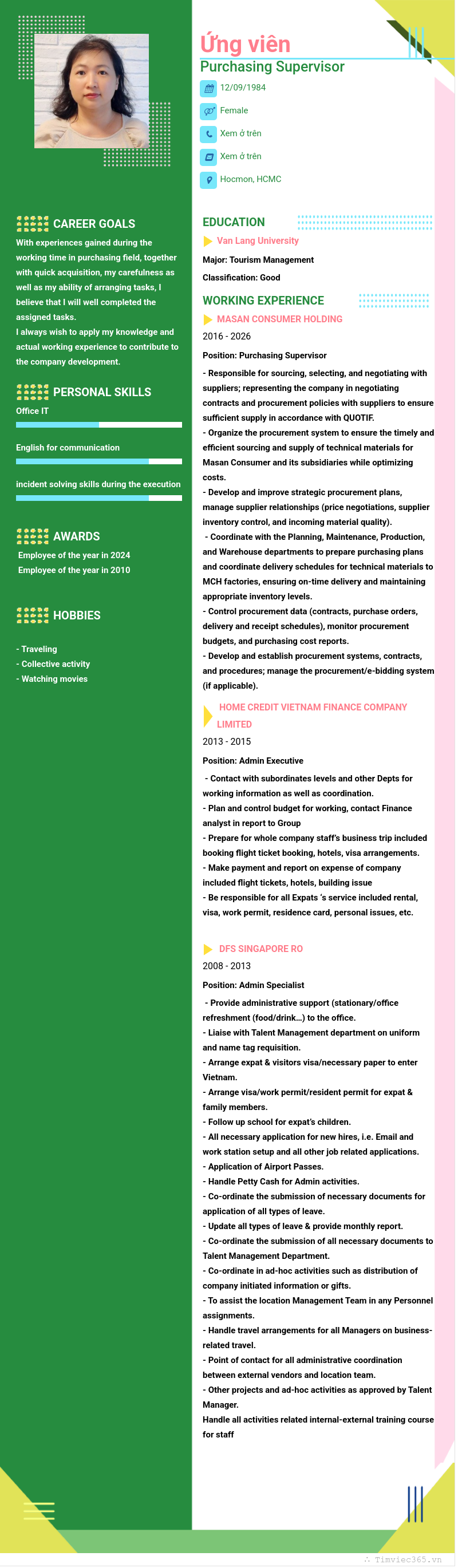 CV ứng viên