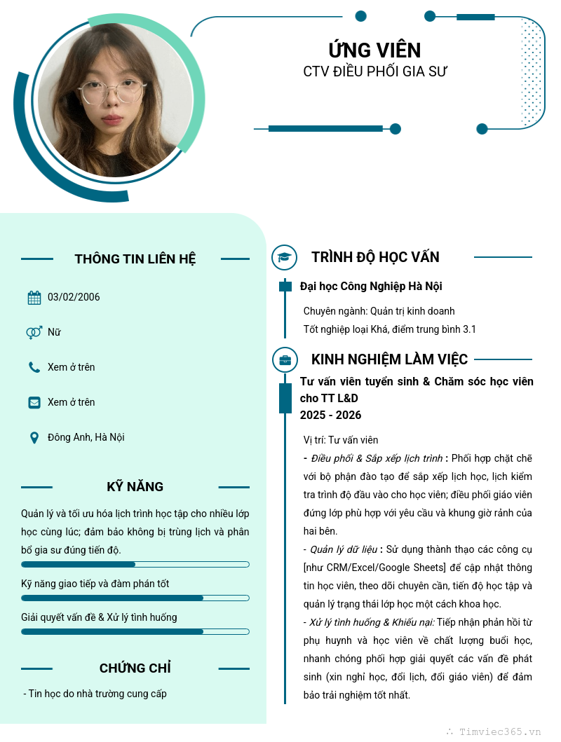 CV ứng viên