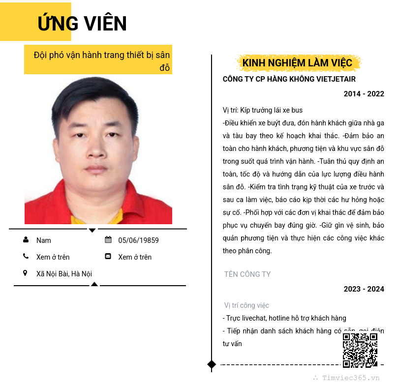 CV ứng viên