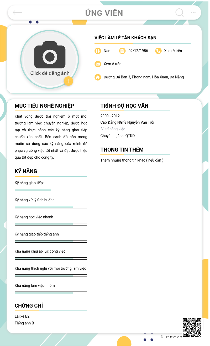 CV ứng viên