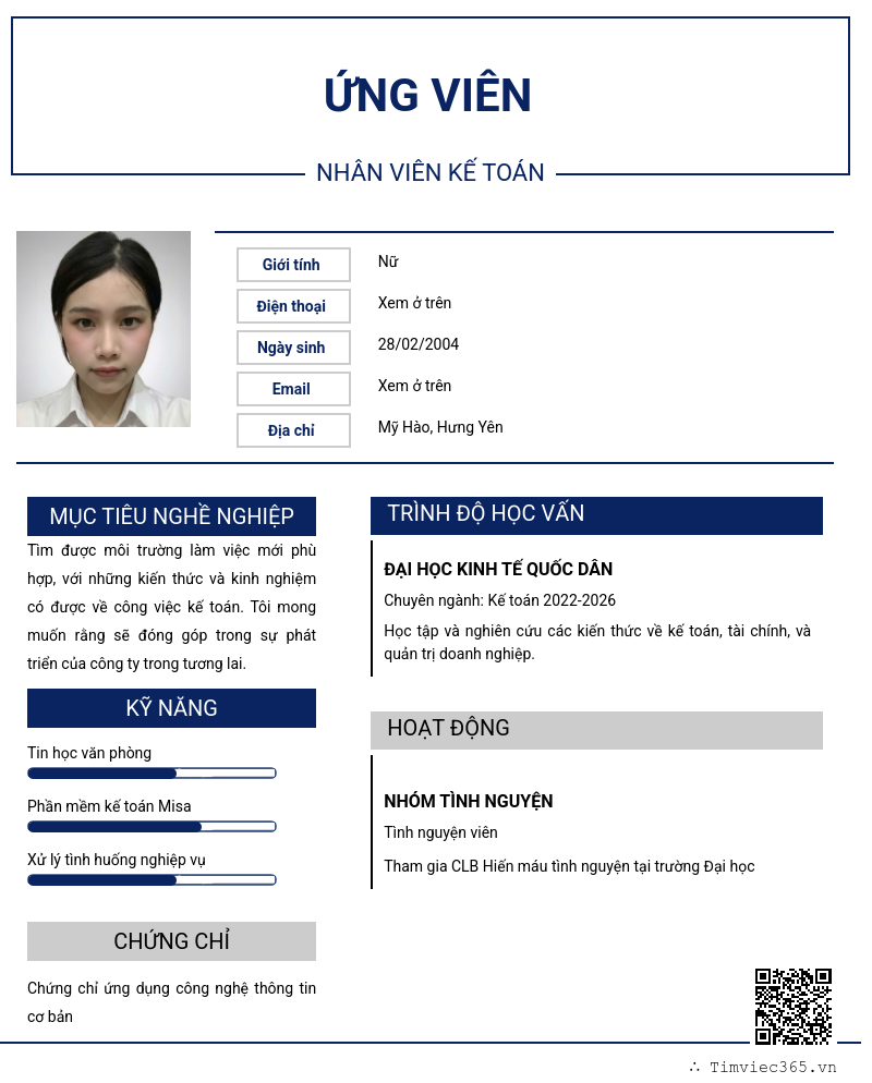 CV ứng viên