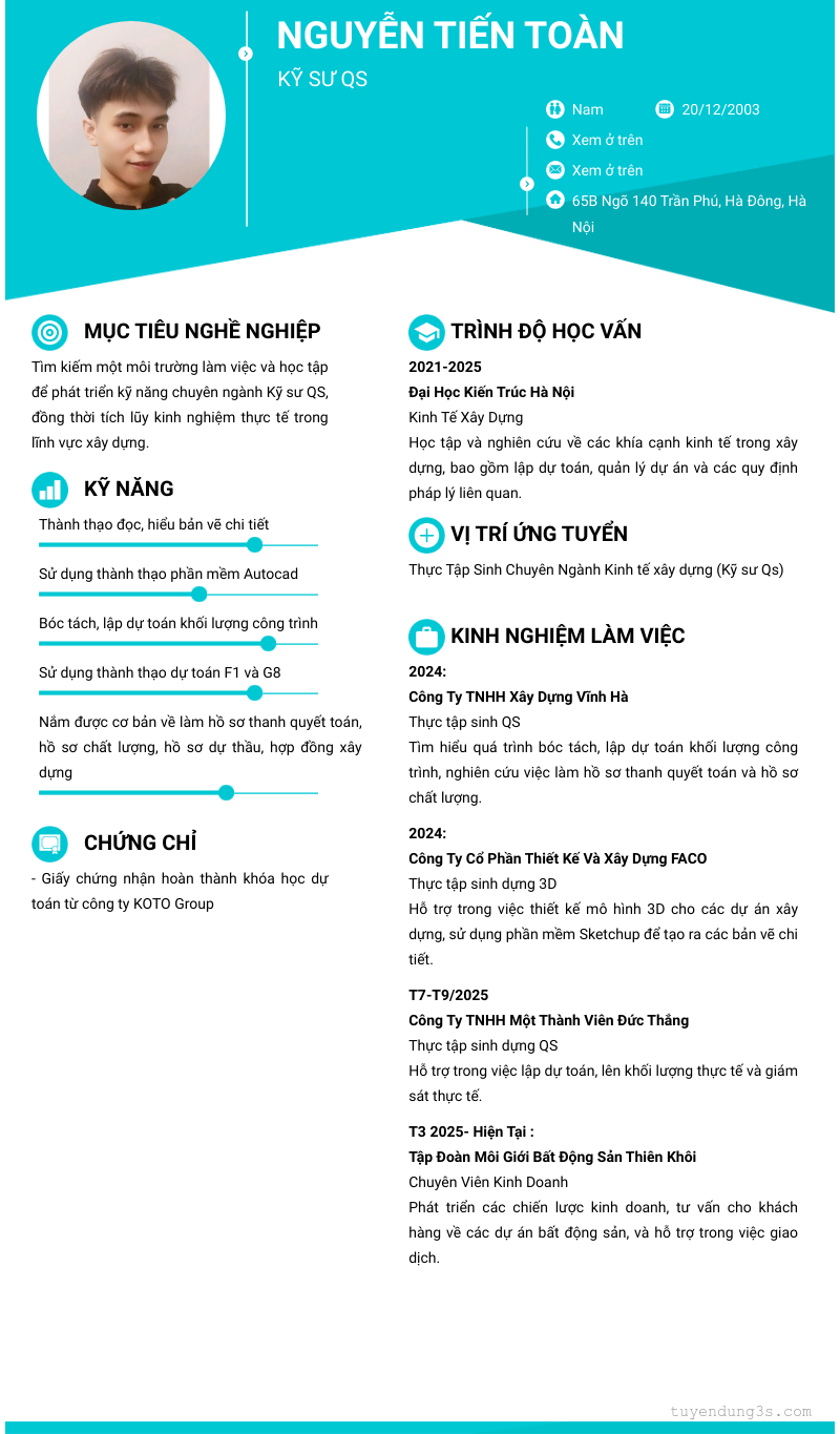 CV ứng viên