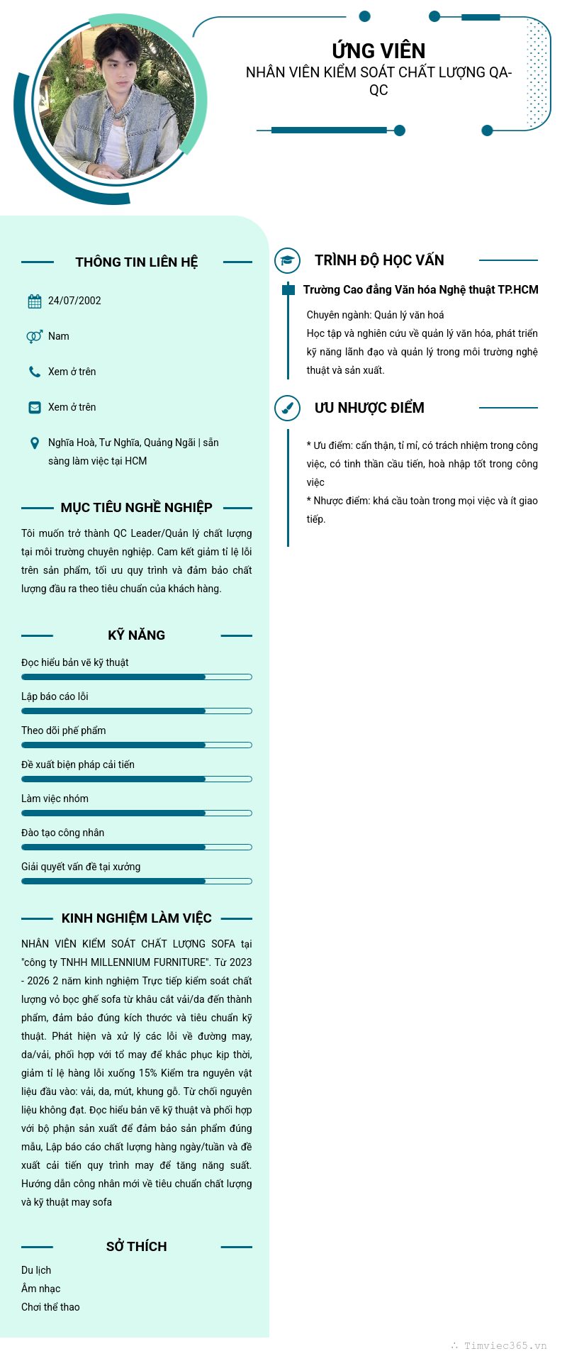 CV ứng viên