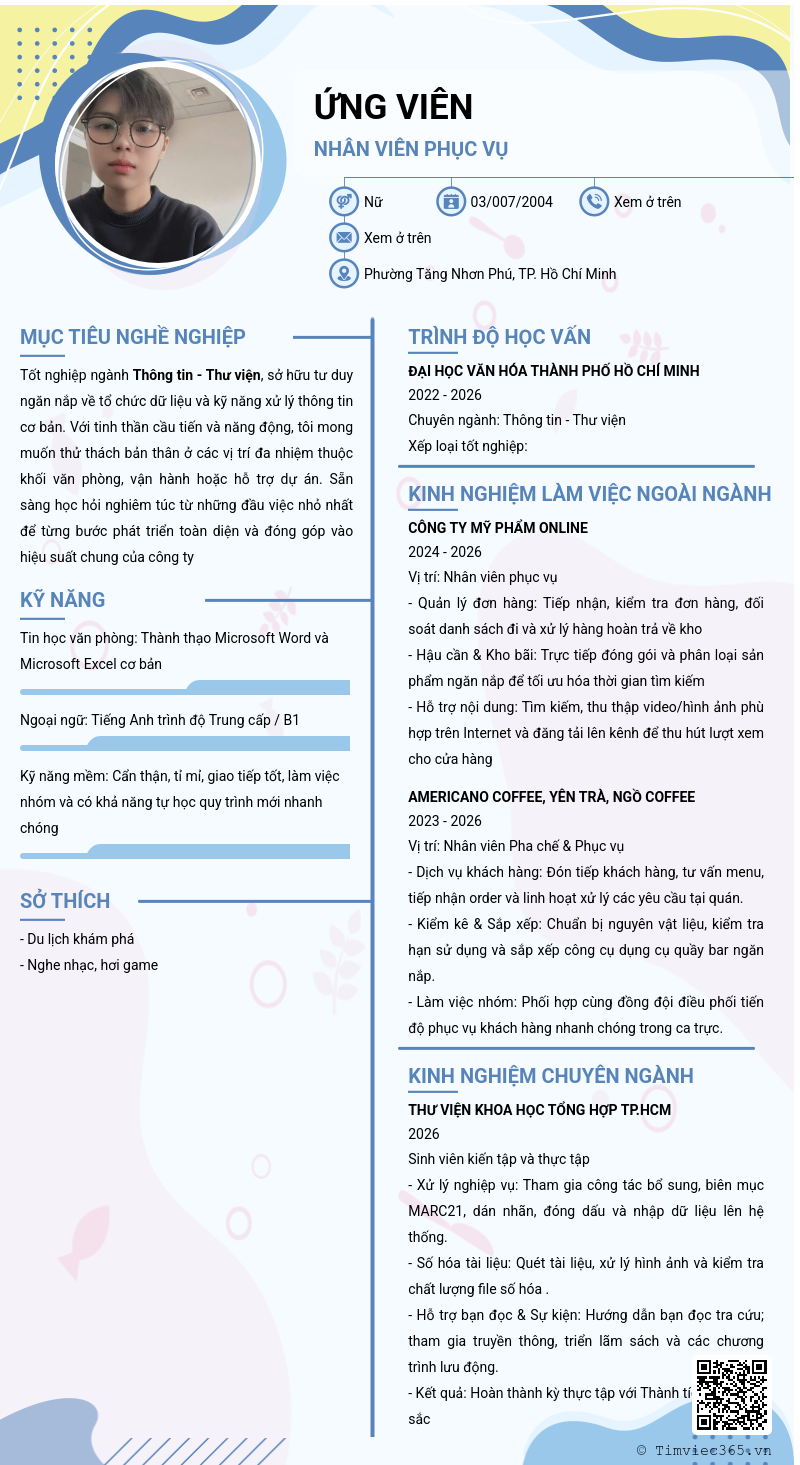 CV ứng viên