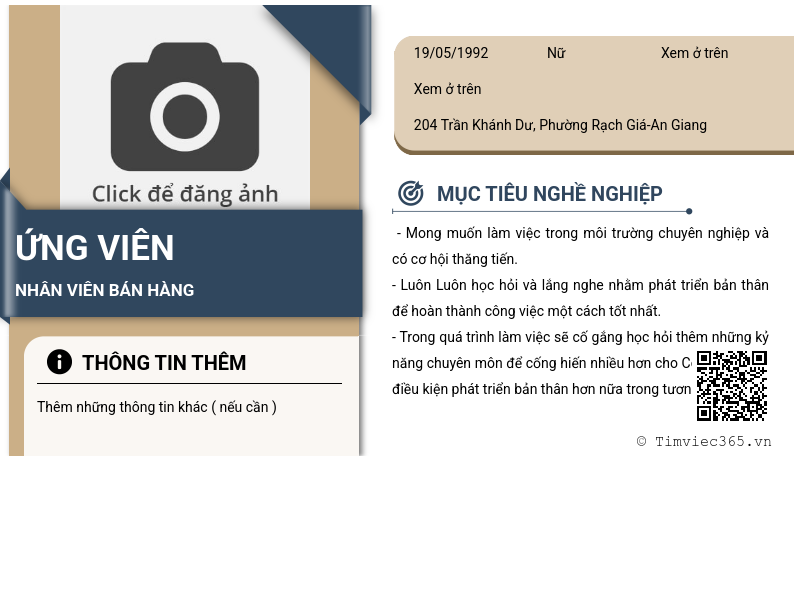 CV ứng viên