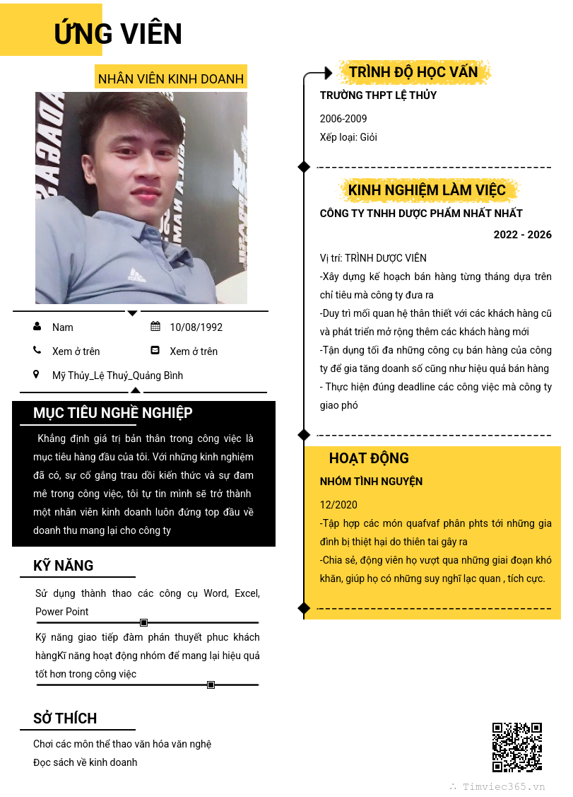 CV ứng viên