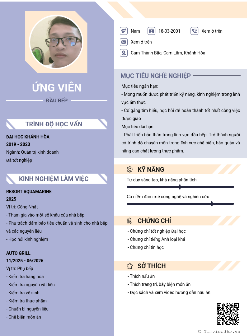 CV ứng viên