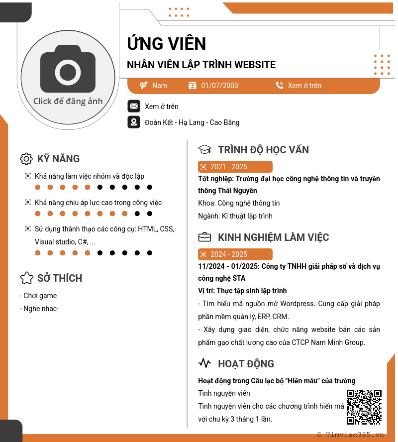 CV ứng viên