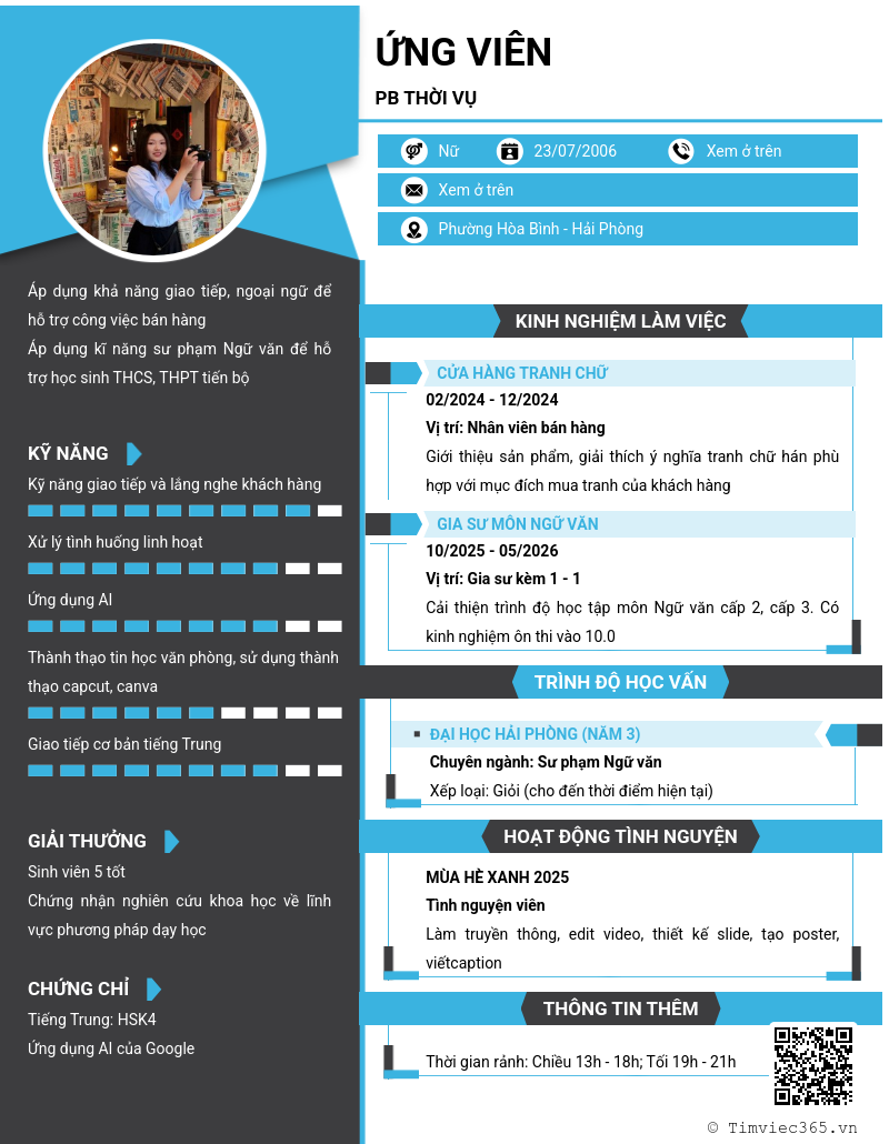 CV ứng viên