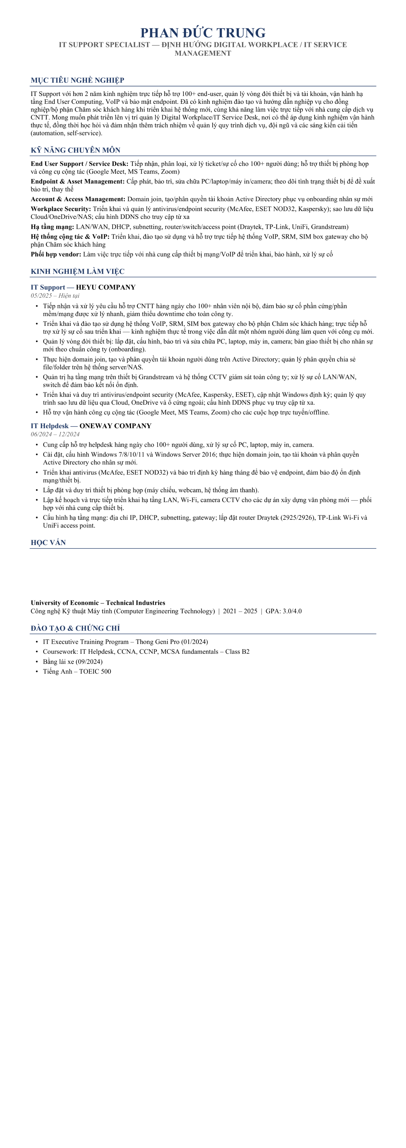 CV ứng viên