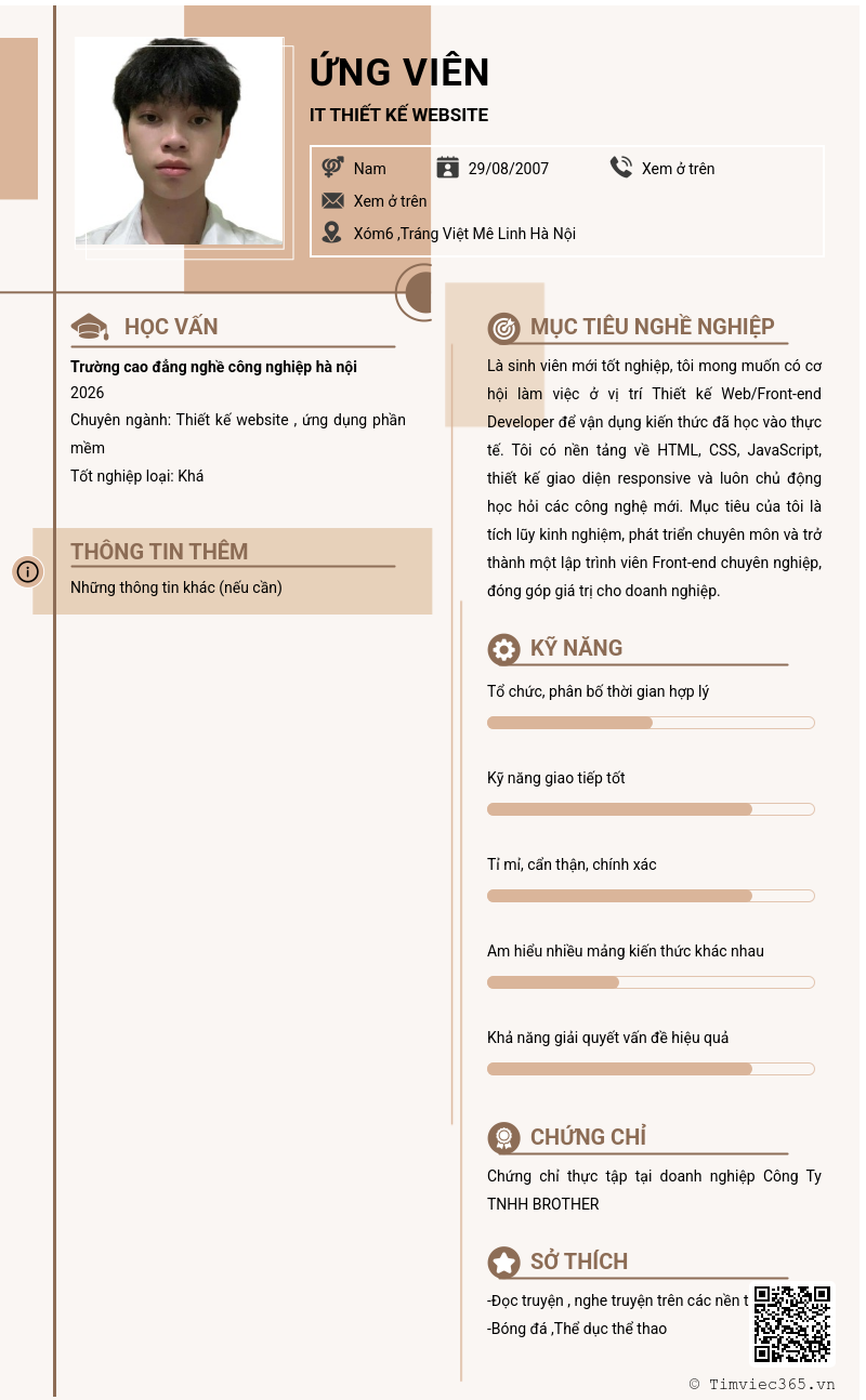 CV ứng viên