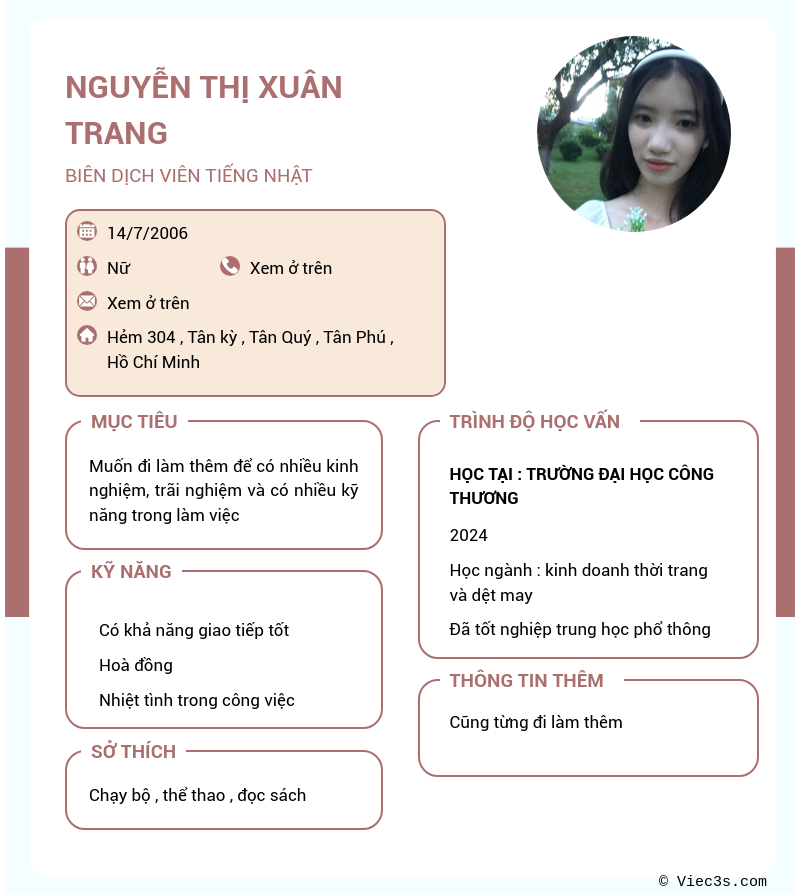 CV ứng viên