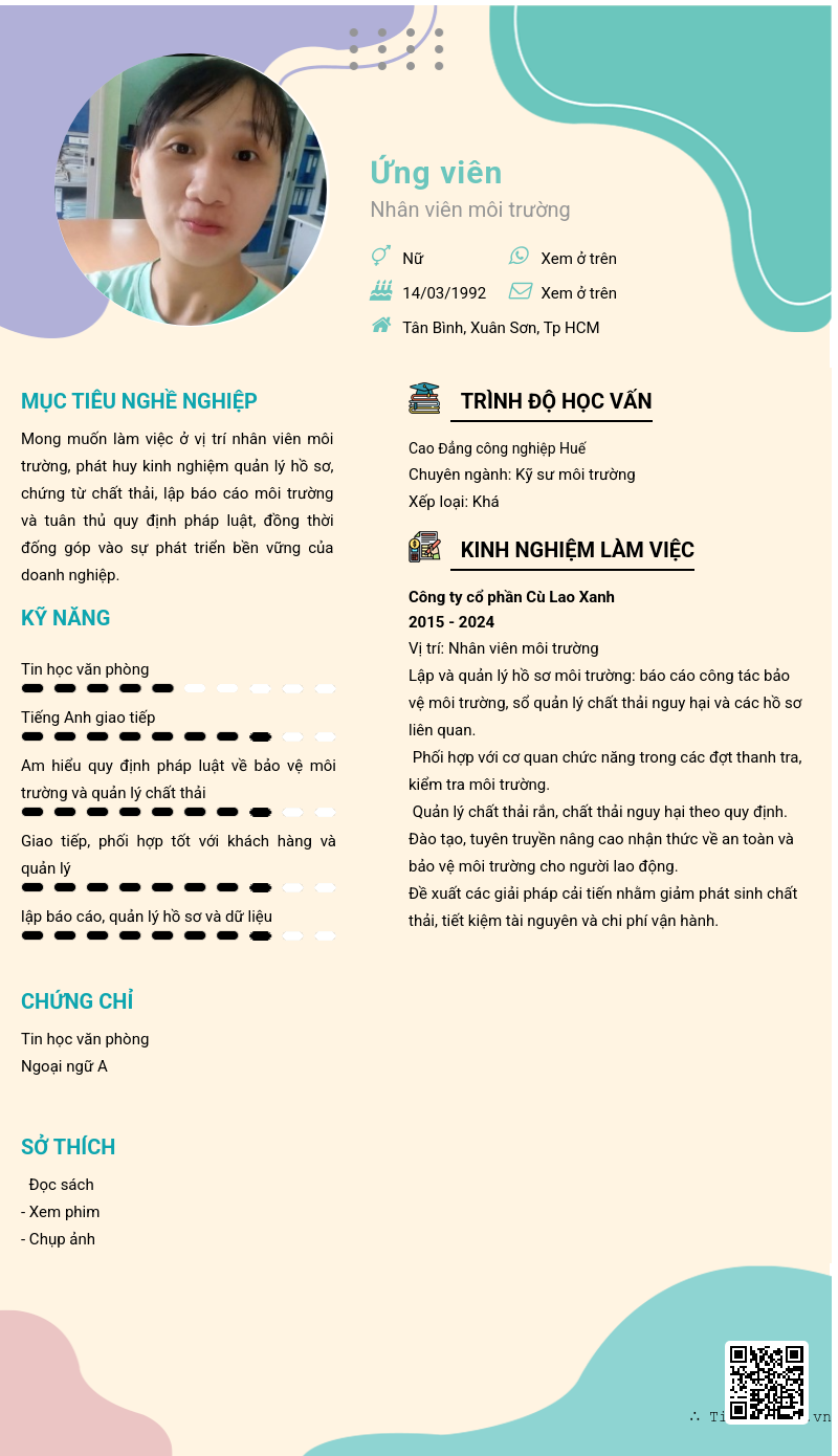CV ứng viên