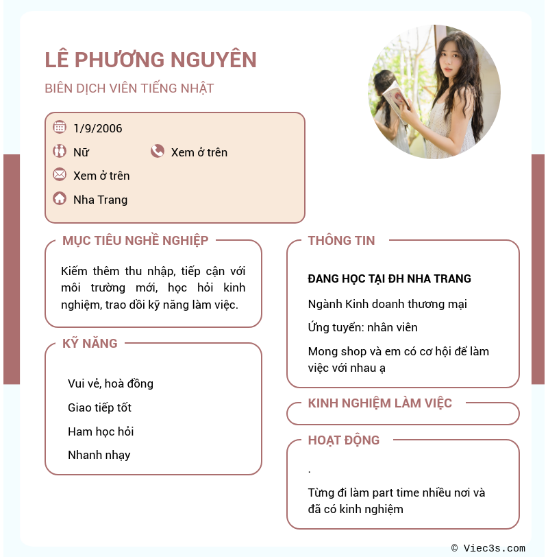 CV ứng viên