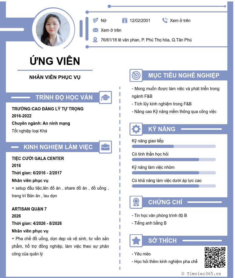 CV ứng viên