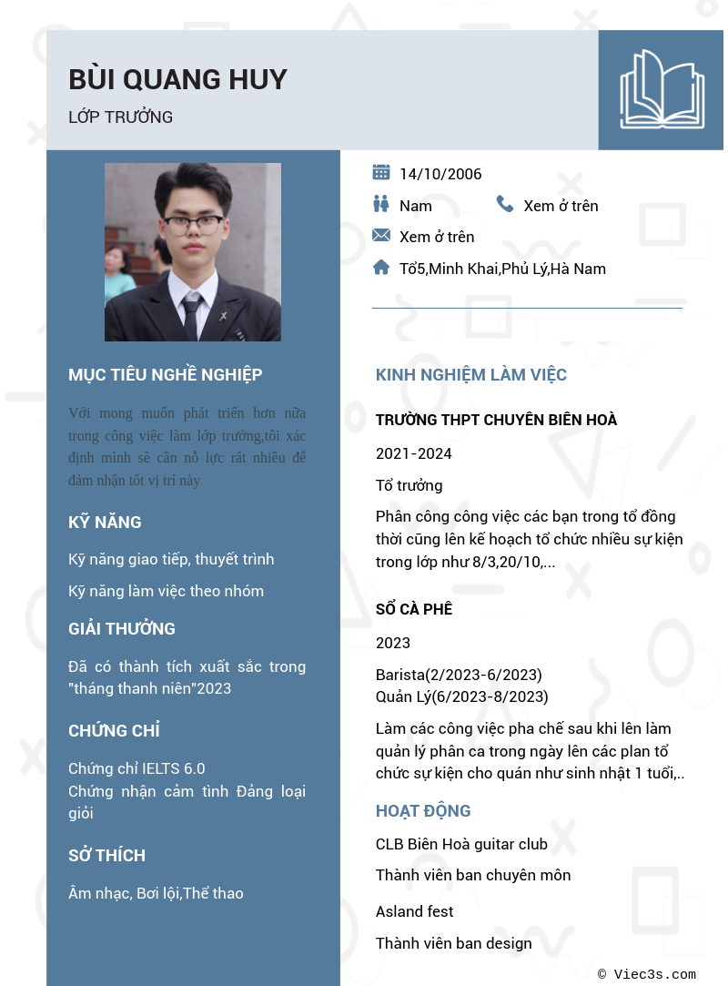 CV ứng viên