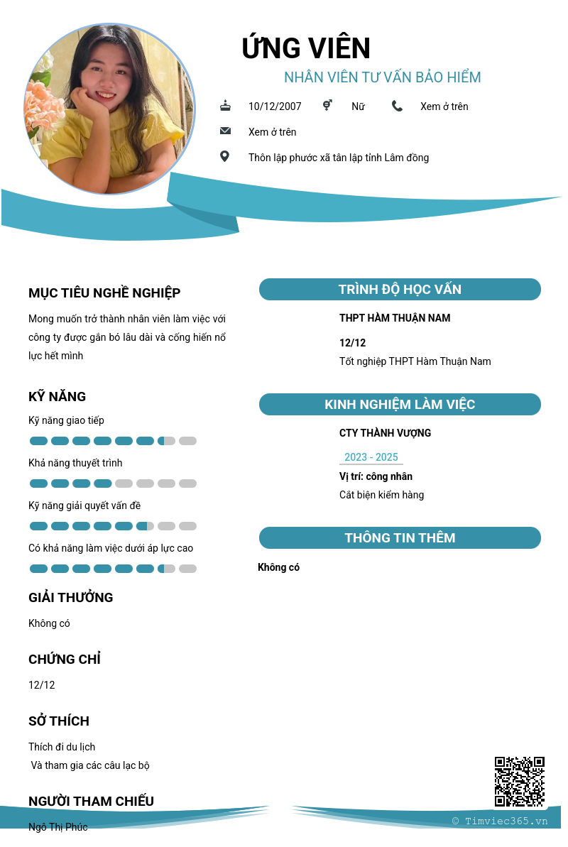CV ứng viên