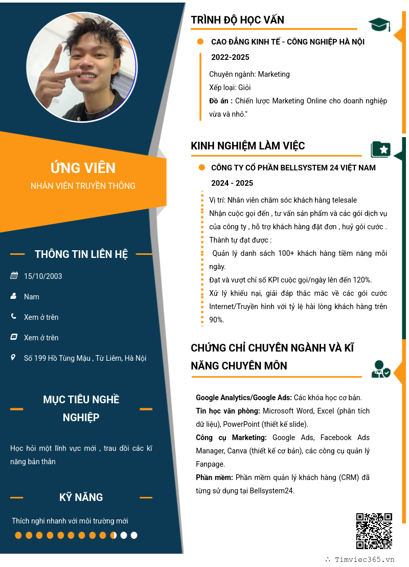 CV ứng viên