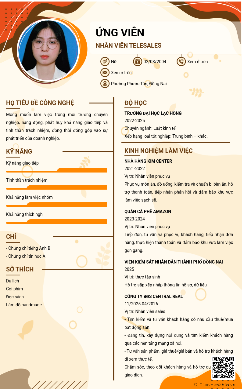 CV ứng viên