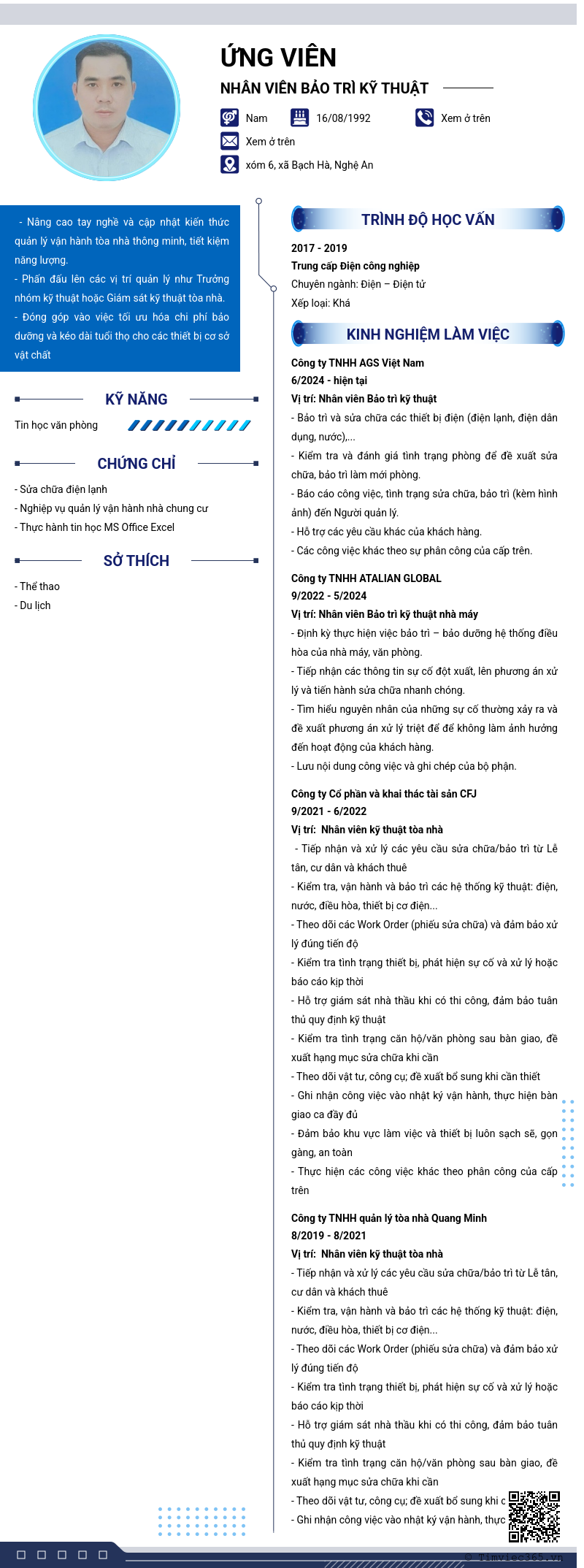 CV ứng viên