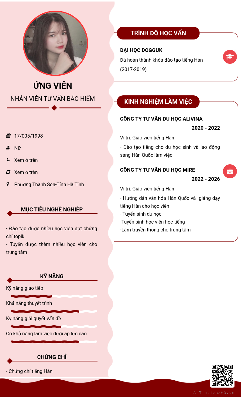 CV ứng viên