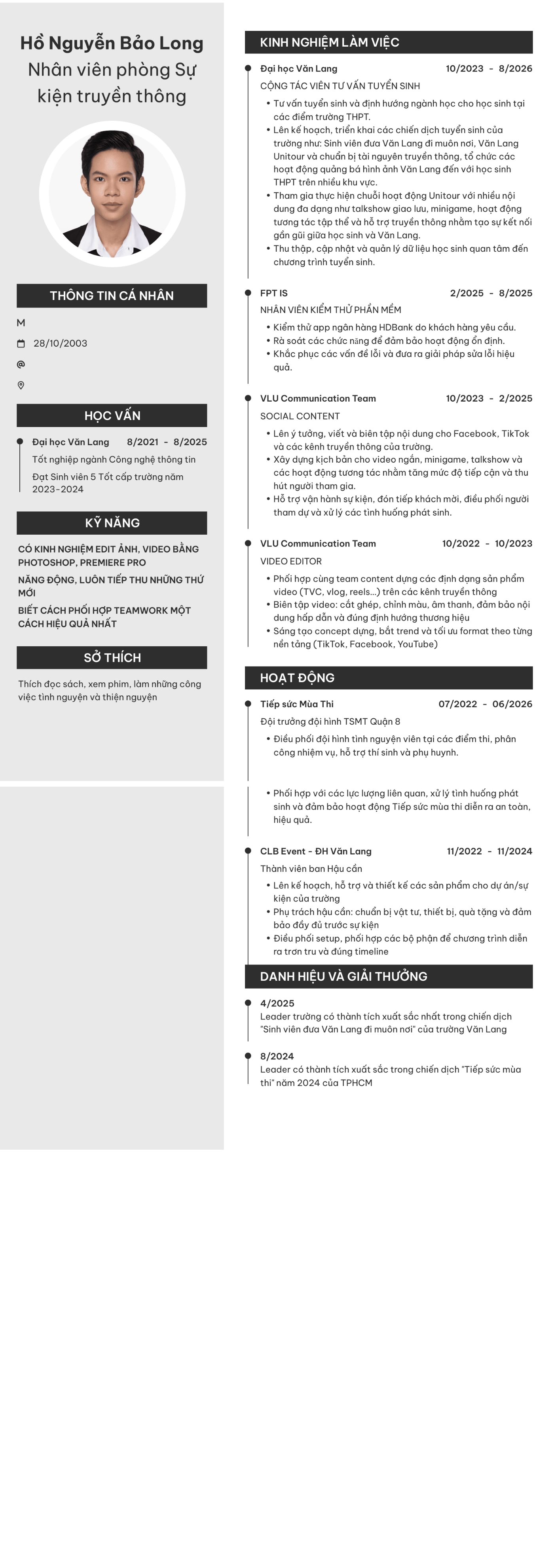CV ứng viên