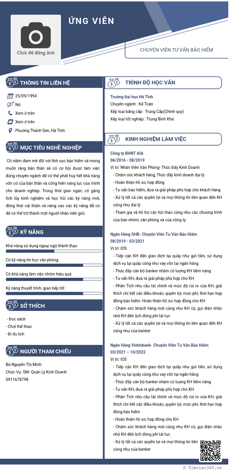CV ứng viên