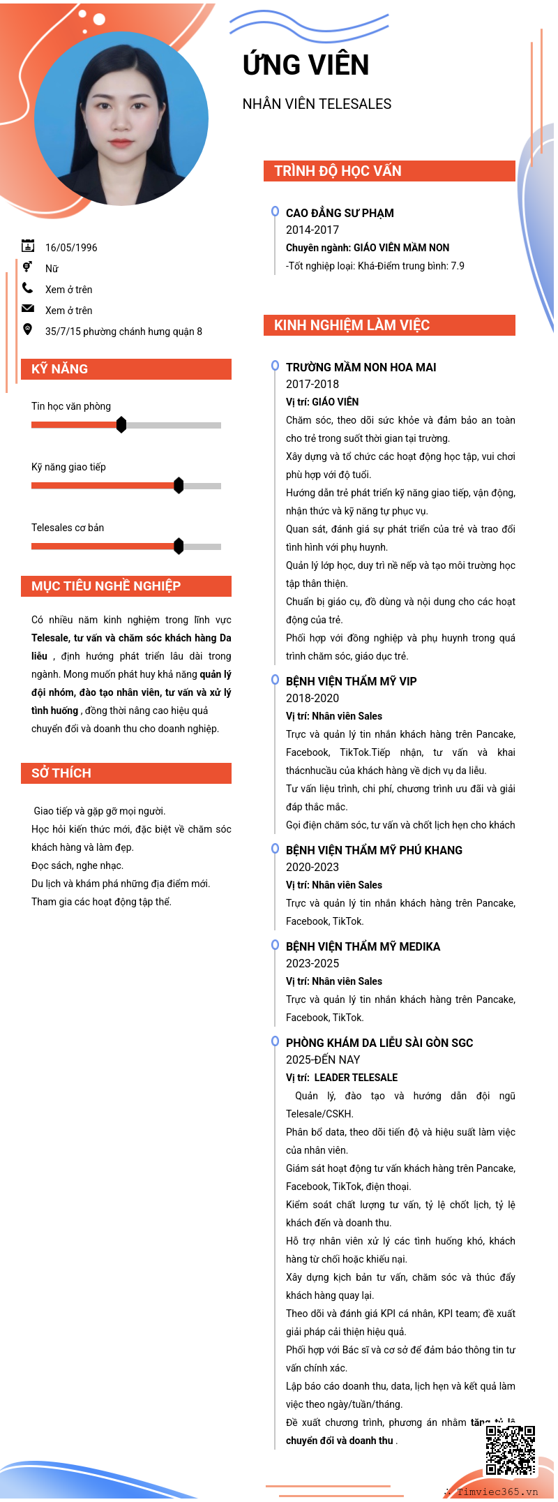 CV ứng viên