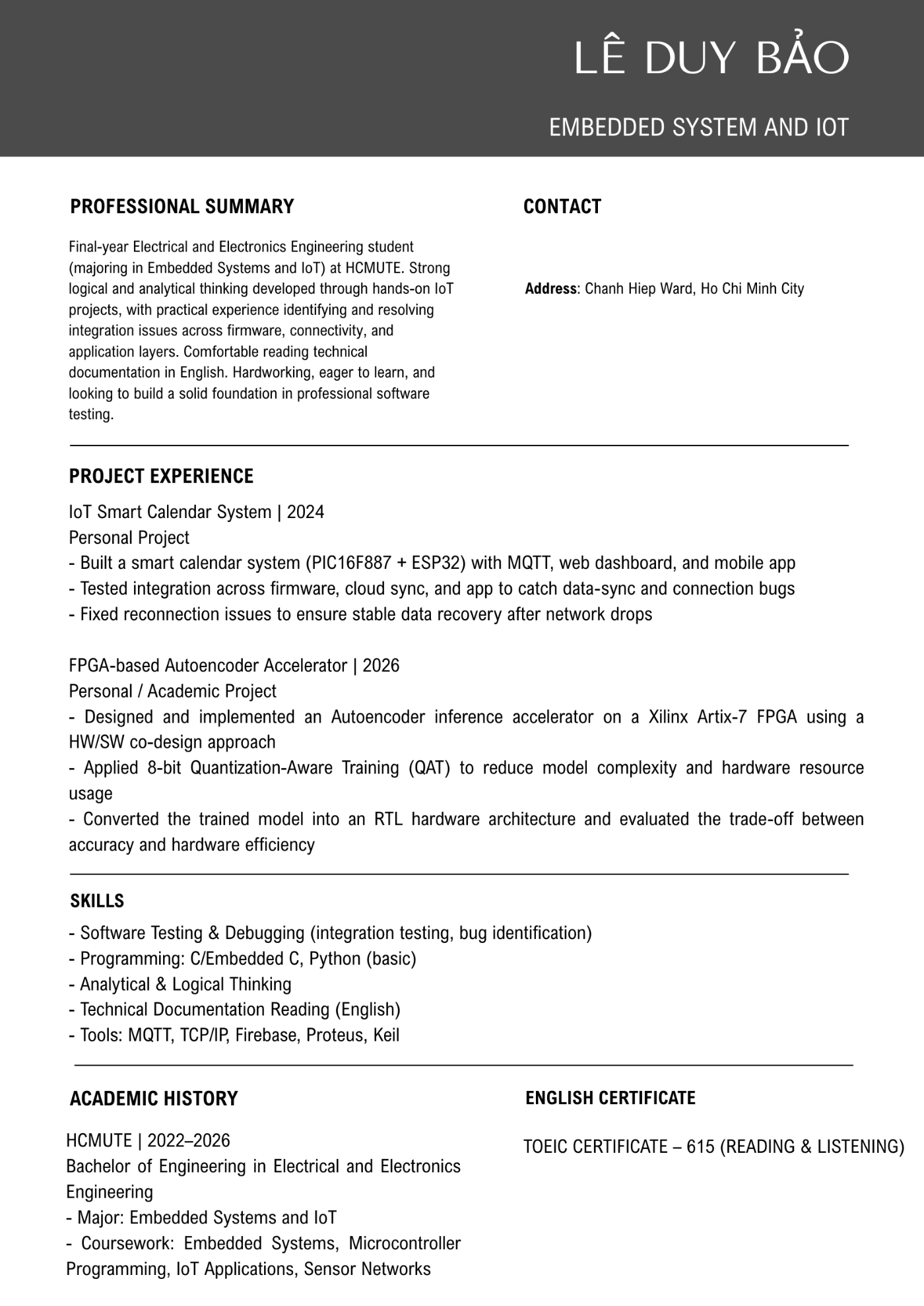 CV ứng viên