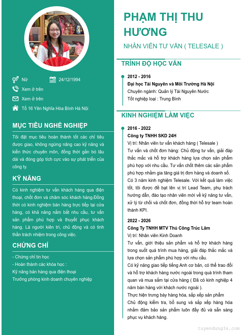 CV ứng viên