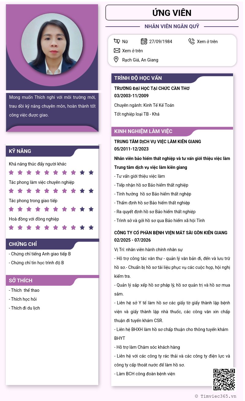 CV ứng viên