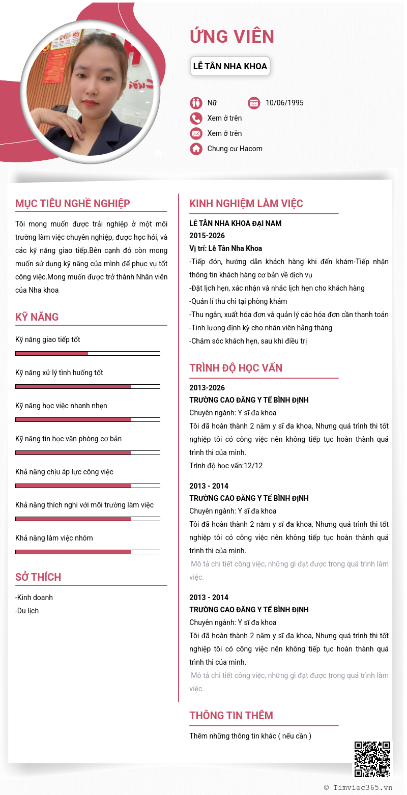 CV ứng viên