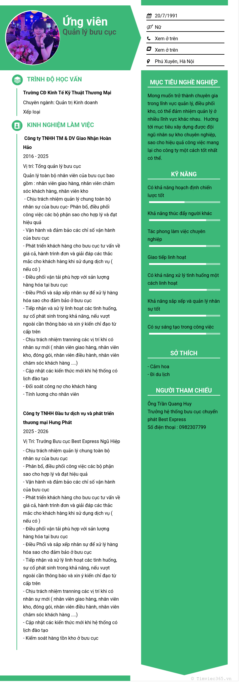 CV ứng viên