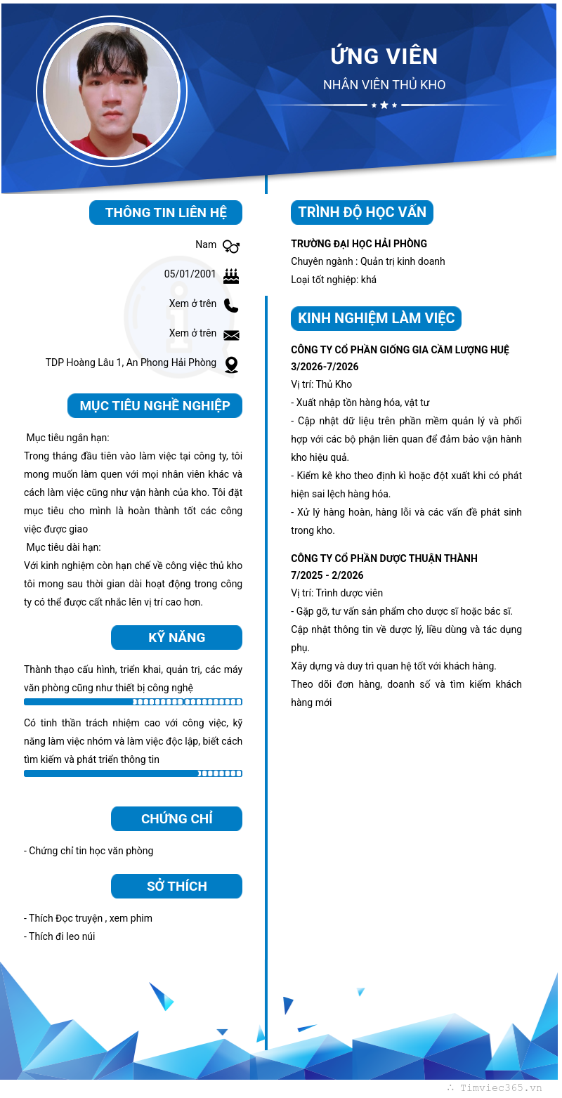 CV ứng viên